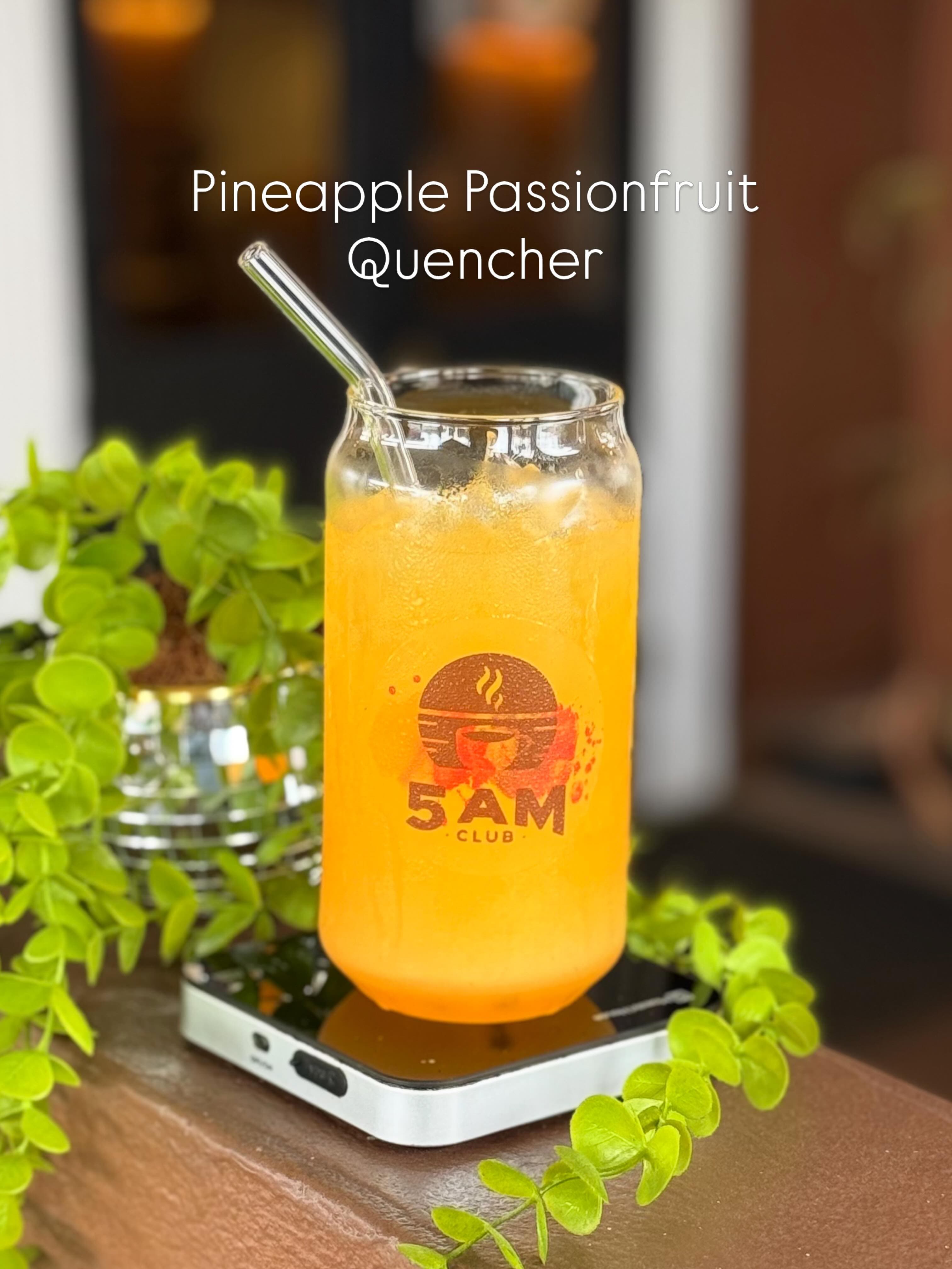 Pineapple Passionfruit Quencher over ice